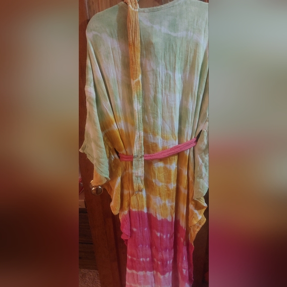 Jen's Pirate Booty Rainbow Tie Dye Ripple Kaftan NWOT - Picture 8 of 13